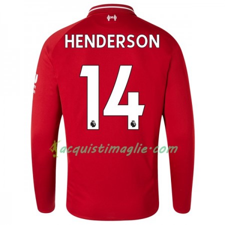 Divisa di Calcio Liverpool Henderson 14 Prima 2018/2019 Manica Lunga